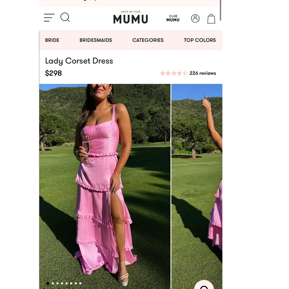 Show Me Your MuMu Pink Tiered Maxi Dress